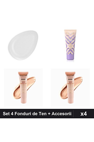 Makeup Set 4 Fonduri de Ten Skin Perfector Ruby Rose + Eveline Perfect + Bure...