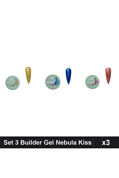Makeup Set 3 Builder Gel Nebula Kiss 15g, Nuante 06 16 07, Constructie Unghii...