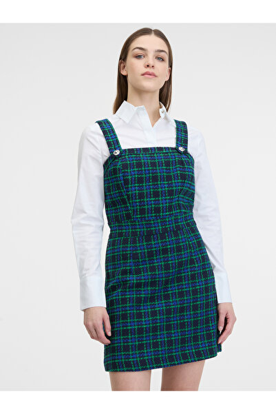 ORSAY Dark blue women's checked dress