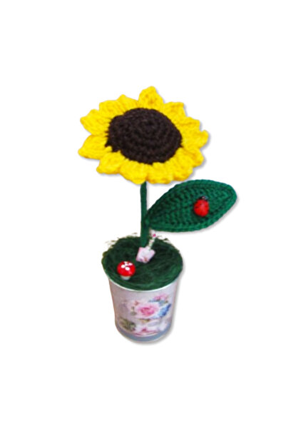 Lucille Craftshop Floarea-soarelui în ghiveci, 23 cm
