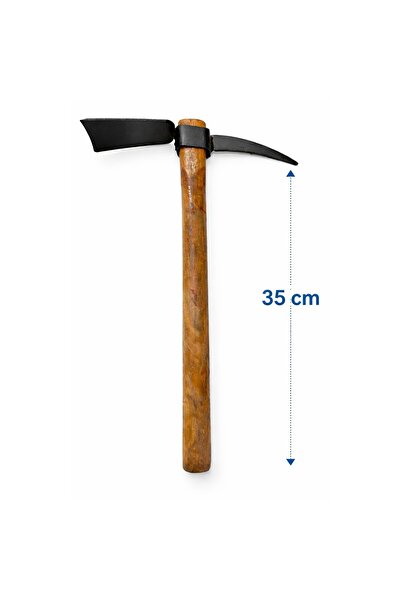 OEM Sapa de gradina 2 in 1, Doua capete (lama + varf), Coada lemn, Ideala pentru sapat, 35 CM