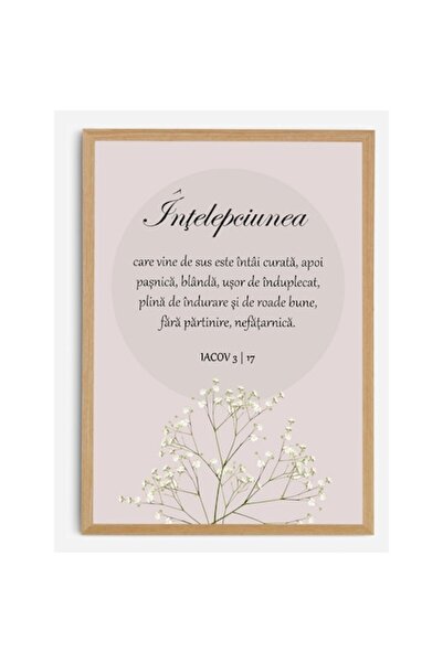 OEM Tablou decorativ cu verset biblic – Iașii 3:17 OAK