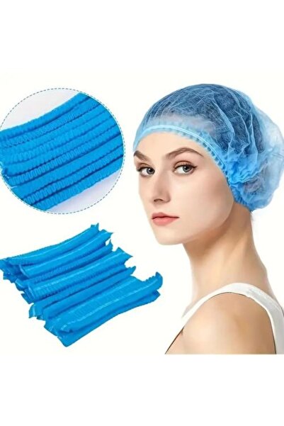 arki , non-woven hair cover, single-use, for hospitals, 100 pieces, blue