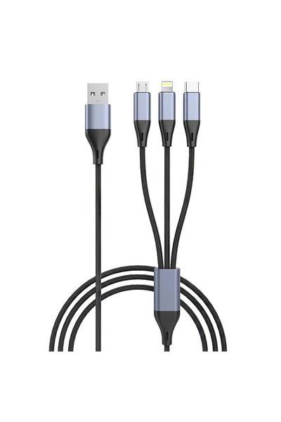 ALKISWAH 3 in 1 USB Phone Charger Cables 5A Fast Braided Nylon Unbreakable Ch...