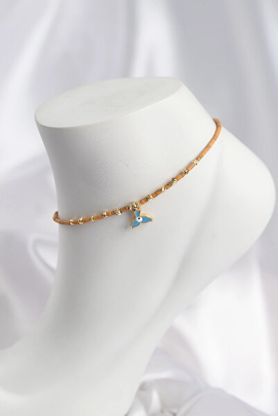 Eco Lounge Brown Miyuki Beaded Fish Tail Motif Anklet