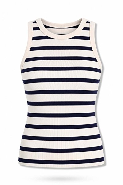 5in1Canpolat Beige Striped Athlete Shirt