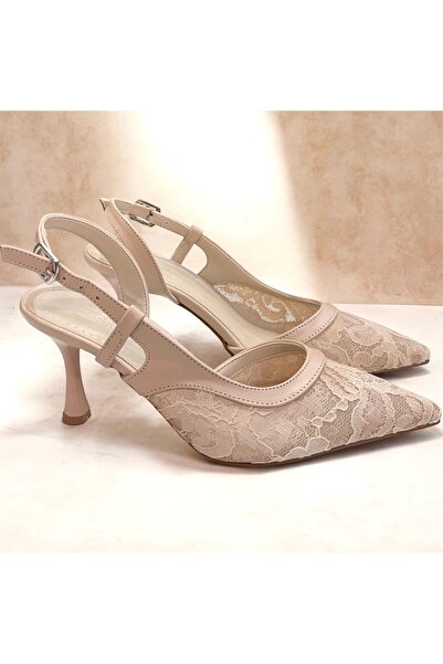 runa shoes Cipele sa otvorenim stražnjim delom, vezanim vezicama, izvezenim d...