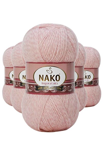 Royaleks Group 5 Pieces Angora Luxury Hand Knitting Yarn Powder 21356