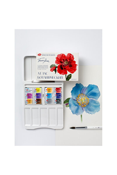 Nevskaya Palitra Set 12 acuarele White Nights Atlas Botanic 2.5 ml