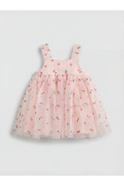 LC Waikiki Square Neck Floral Baby Girls' Tutu Dress