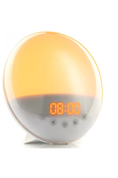 NO BREND Ceas deșteptător cu lumină – Simulare Răsărit (Lumina de Zi) – Negru