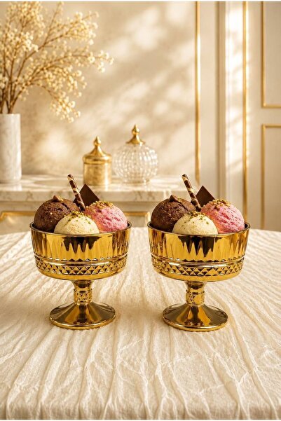 rova tr Gold Series Titanium Coated 2-Piece Glass Presentation Bowl