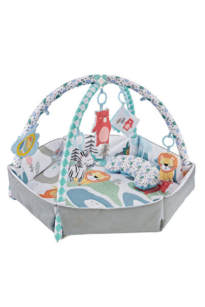 Little Learners - Forest Friends Hexagonal Baby Play Mat with 5 Toys | Sensor...