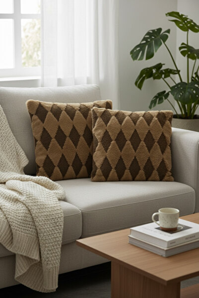 Pimula home غطاء وسادة من القطن المنتفخ، طقم من قطعتين، مقاس 43x43 سم، غطاء و...