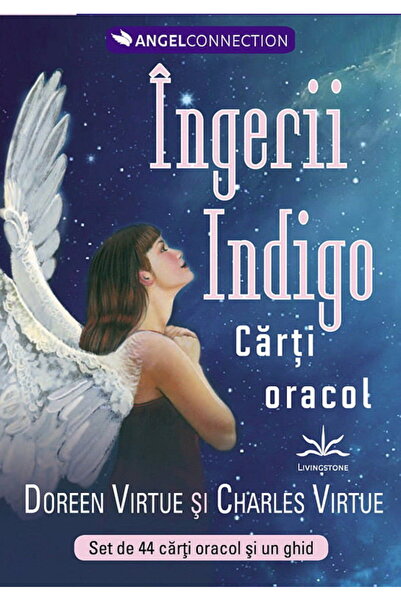 Editura Prestige Indigo Angels Oracle Cards Set (44 Cards + Guidebook), Doree...