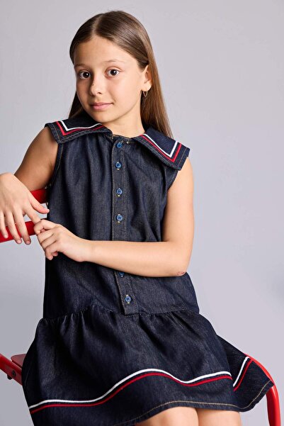 DeFacto Jean Elbise Kız Çocuk H6597A826SM