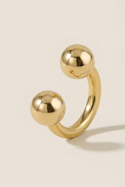 Hetra Altın Renkli 316L Cerrahi Çelik 6 mm Yarım Halka Piercing - Helix, Trag...