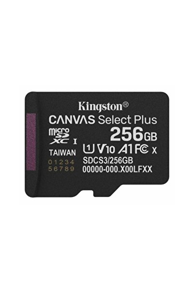 Kingston Canvas Select Plus MicroSDXC SDCS3/256GBSP memory card, 256GB, class...