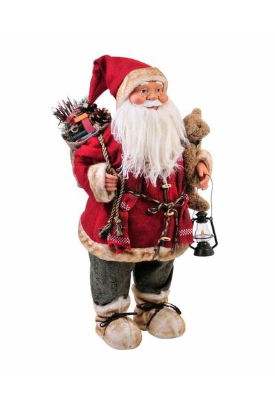 Zumzeria Figurină decorativă Moș Crăciun cu felinar 60cm