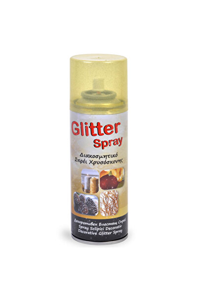 Zumzeria Spray decorativ de Crăciun cu sclipici auriu 200ml