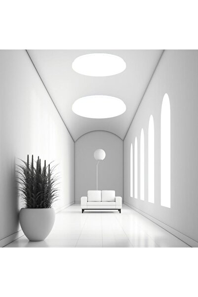 DELIGHT Plafoniera Led Slim Milky 18W=160W, Ø325 mm, 6500K, lumina rece