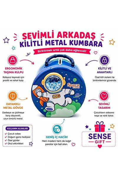 Sense Kilitli Metal Kumbara S-276-MA