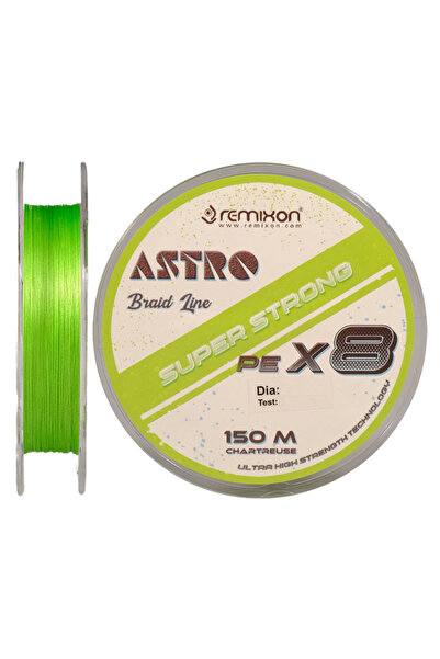 Remixon Astro 8X 150m Chartreuse İp Misina 0.06 mm / 10lb-4.6 kg