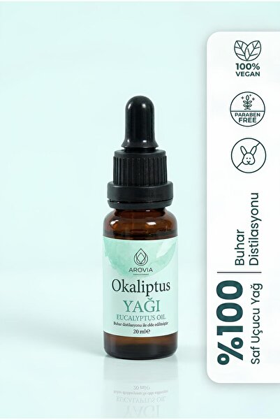 AROVİA Okaliptus Yağı Okaliptus Uçucu Yağ 20 ml Saf Ferahlatıcı Aromaterapi Y...