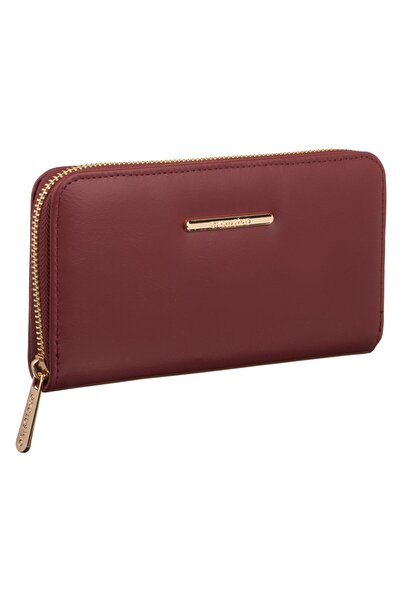 Zumzeria Portofel bordo pentru femei 19.5x11x2.5cm