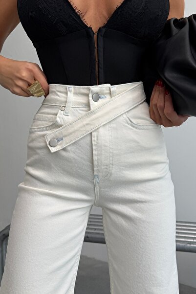 Joana Jarzei White Regular Fit Jeans 100% Cotton