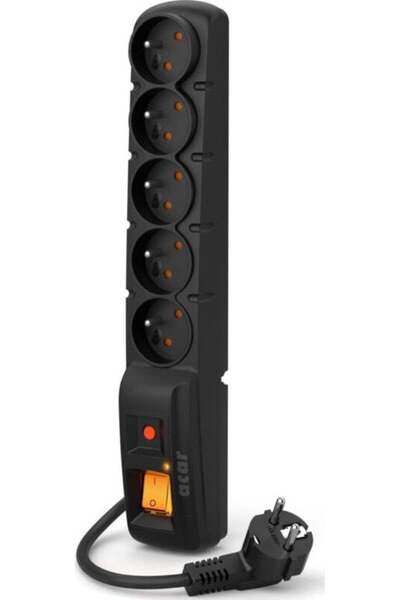 Acar Ltd Prelungitor Acar F5 anti-supratensiune 5 prize 3 m negru (W0100)