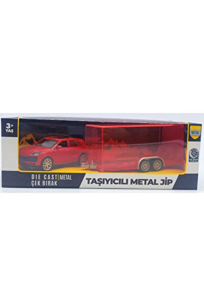 Gokidy Karavanlı Çek Bırak Metal Jeep Kırmızı