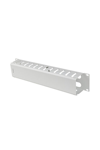 Lanberg Organizator de cabluri 19 inch 2U cu mufă gri tip A