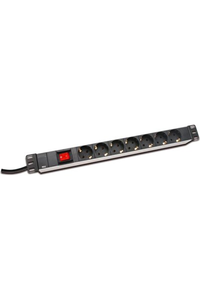 Digitus Bandă de priză din aluminiu cu întrerupător DN-95402, 7 prize, 7 priz...