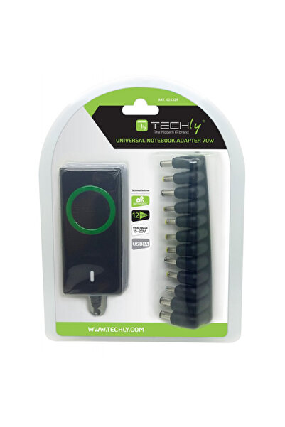 Techly IPW-NTS70WTY Adaptor AC 70W Conectori interschimbabili 15V