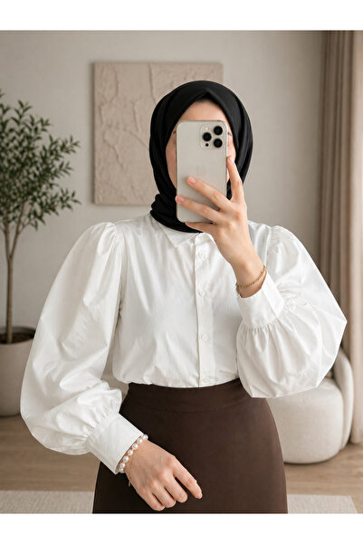 Lior Design قميص نسائي بأكمام بالون