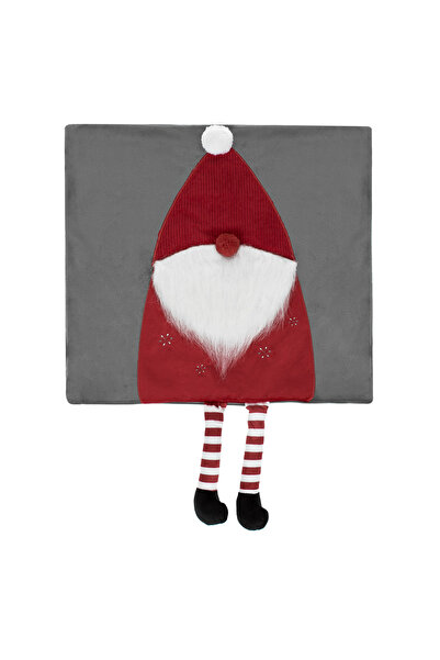 Zumzeria Christmas Decorative Pillow Cover Gnome with Long Legs & Fur 40x40cm