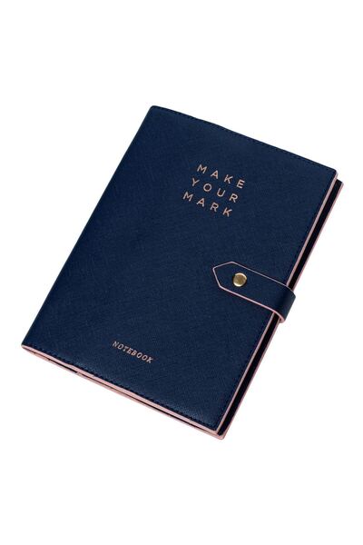 Zumzeria Make Your Mark A5 Pink Gold Notebook with Elastic - 80 Sheets