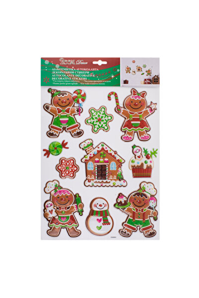 Zumzeria Autocolant decorativ de Crăciun Omuleț de turtă dulce 27.5x23cm
