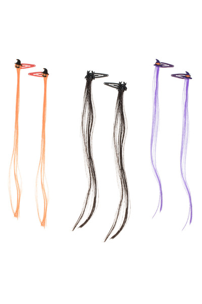 Zumzeria Set de agrafe de păr colorate de Halloween pentru copii 30cm - 6 bucăți