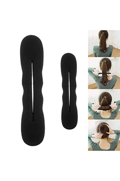 Zumzeria Set de bigudiuri negre pentru cocuri 13cm și 22cm - 2 bucăți