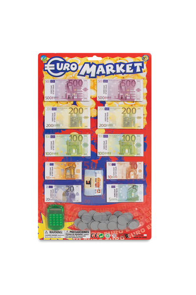 Zumzeria Set de joacă cu bancnote și monede euro și calculator