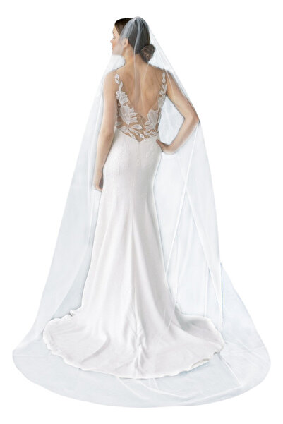 VeeShop Voal de mireasa stil Capela, dublu, incretit, 200cm V30