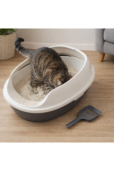 Zumzeria Cat Litter Box with Sieve Basket 53x39x20cm