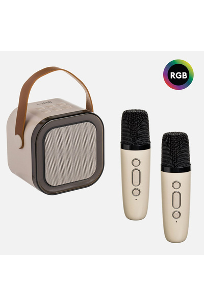 Zumzeria Karaoke Speaker Set 5W with RGB Light & 2 Wireless Microphones