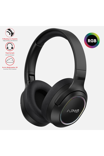 Zumzeria Căști Bluetooth pliabile RGB negre i-JMB