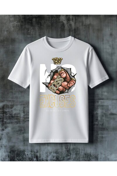 COMVİCHO Excuses Kral Tacu Printed Oversize T-Shirt
