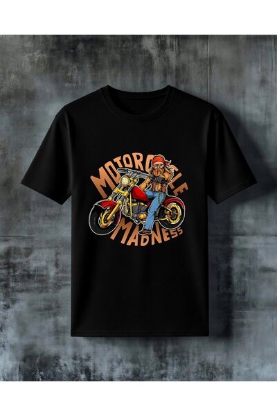 COMVİCHO Motorcycle Madness Harley Printed Oversize T-Shirt