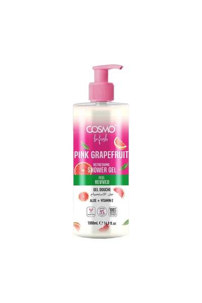 Cosmo Be Fresh Pink Grapefruit Shower Gel with Aloe Vera & Vitamin E 1000ml, ...