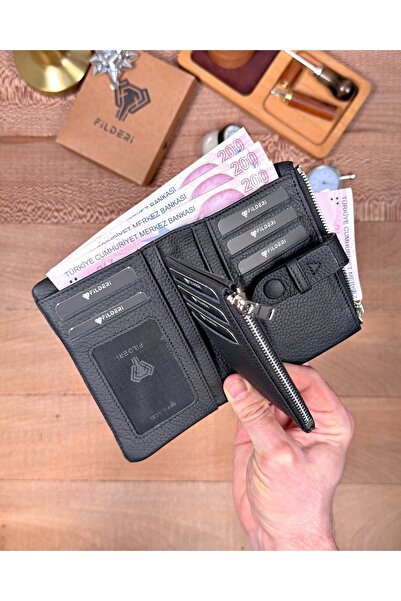 Fil Deri Genuine Leather Multi-Compartment Zippered Magnetic Women's Wallet 2149